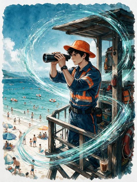 泳灘救生員(顯示生產者 2/5)職份卡